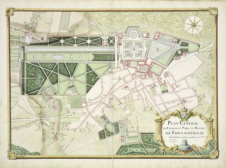 Fontainebleau. Bastiment's plan with its contents, Floor plan of Château de  Fontainebleau in France, Signed: FD; Imp. Lemercier et Cie, A. Lévy (ed.),  Fig. 11, T. 2. 10., Cerceau, Jacques Androuet du (